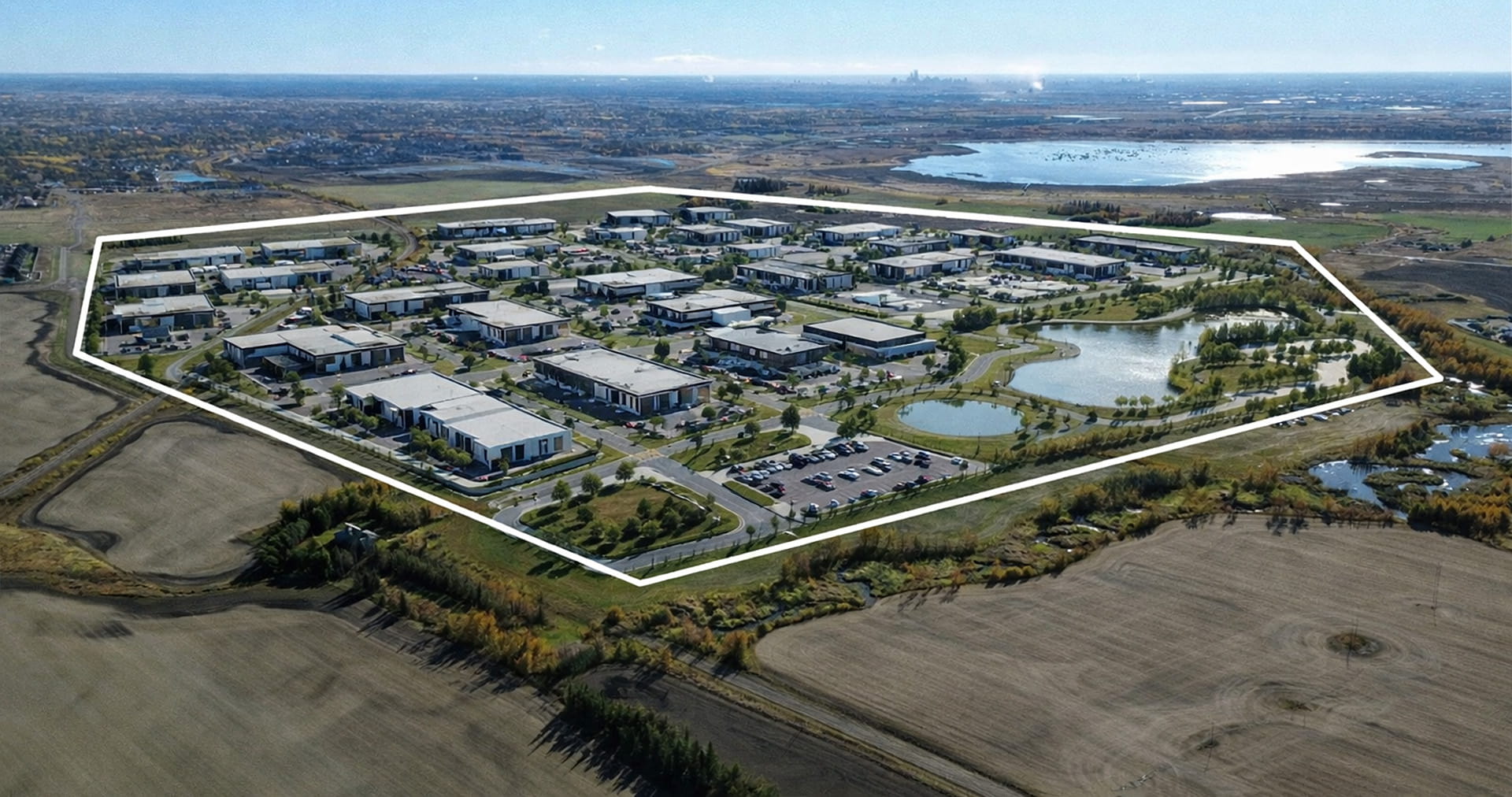 An AI rendering of how a built out Lakeview Business District could look.