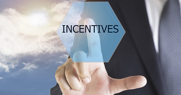 A crime against graphic design with the word Incentives